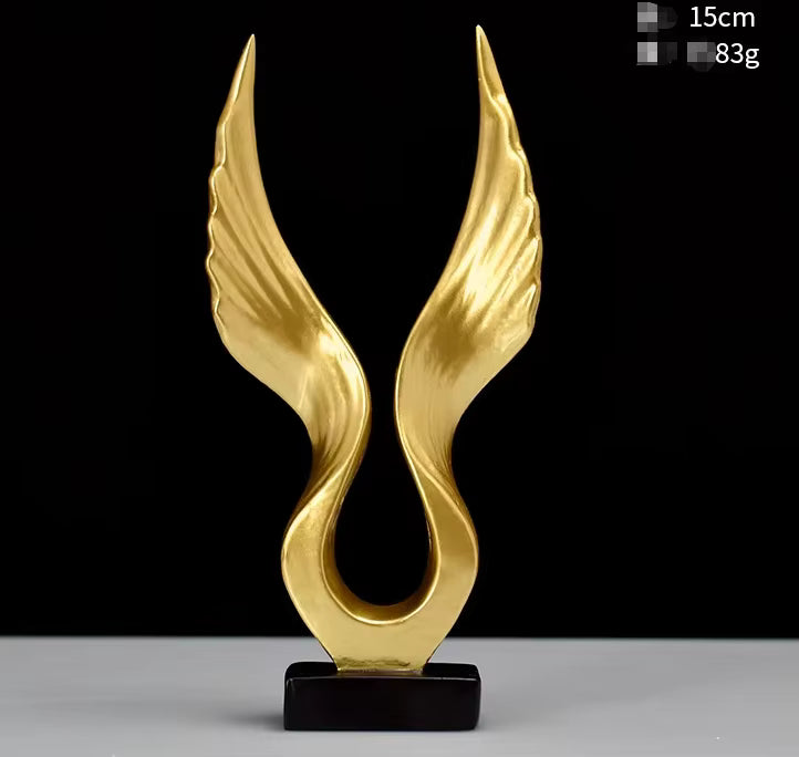 Modern minimalist resin bird sculpture